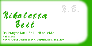 nikoletta beil business card